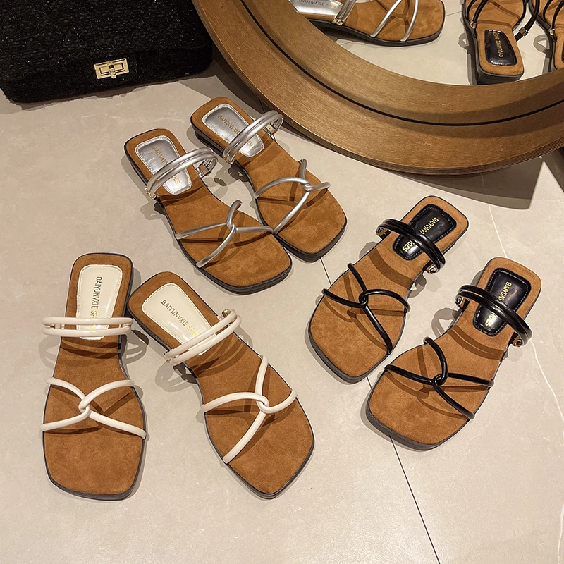 Summer Outdoor Fashion Womens Slippers Elegant Narrow Strap Square Toe Open Toe High Heel Sandals Beach Vacation Women's Sandals
Summer Outdoor Fashion Womens Slippers Elegant Narrow Strap Square Toe Open Toe High Heel Sandals Beach Vacation Women's Sandals