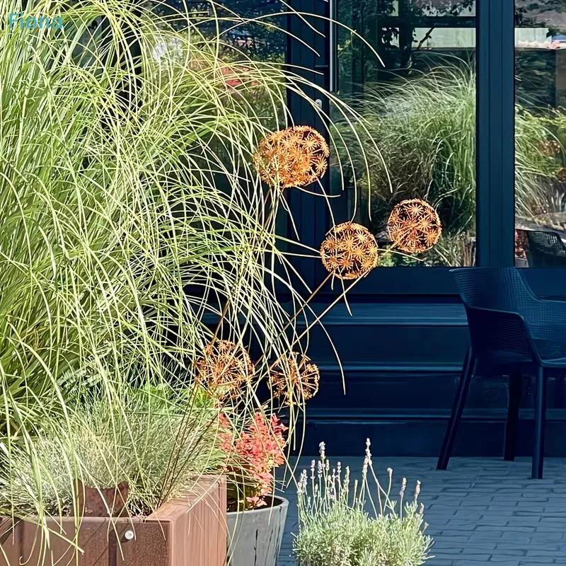 ☽Rusty Metal Dandelion Garden Stakes– Metal Allium Flower Yard Art, Outdoor Decorative Garden Stakes for Patio & Lawn
☽Rusty Metal Dandelion Garden Stakes– Metal Allium Flower Yard Art, Outdoor Decorative Garden Stakes for Patio & Lawn