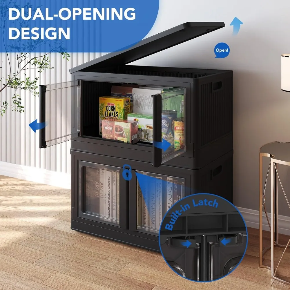 Stackable Collapsible Storage Bins with Lids – Plastic Closet Organizer & Container with Doors | for Home Use
Stackable Collapsible Storage Bins with Lids – Plastic Closet Organizer & Container with Doors | for Home Use