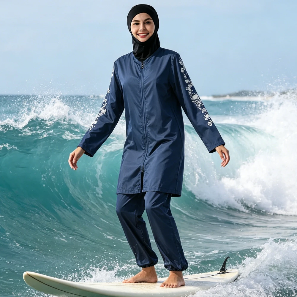 3PCS Conservative Full Cover Swimwear Muslim Women Burkini Hijab Swimsuit Modest Bathing Suit Islamic Swim Surf Arab Beachwear
3PCS Conservative Full Cover Swimwear Muslim Women Burkini Hijab Swimsuit Modest Bathing Suit Islamic Swim Surf Arab Beachwear