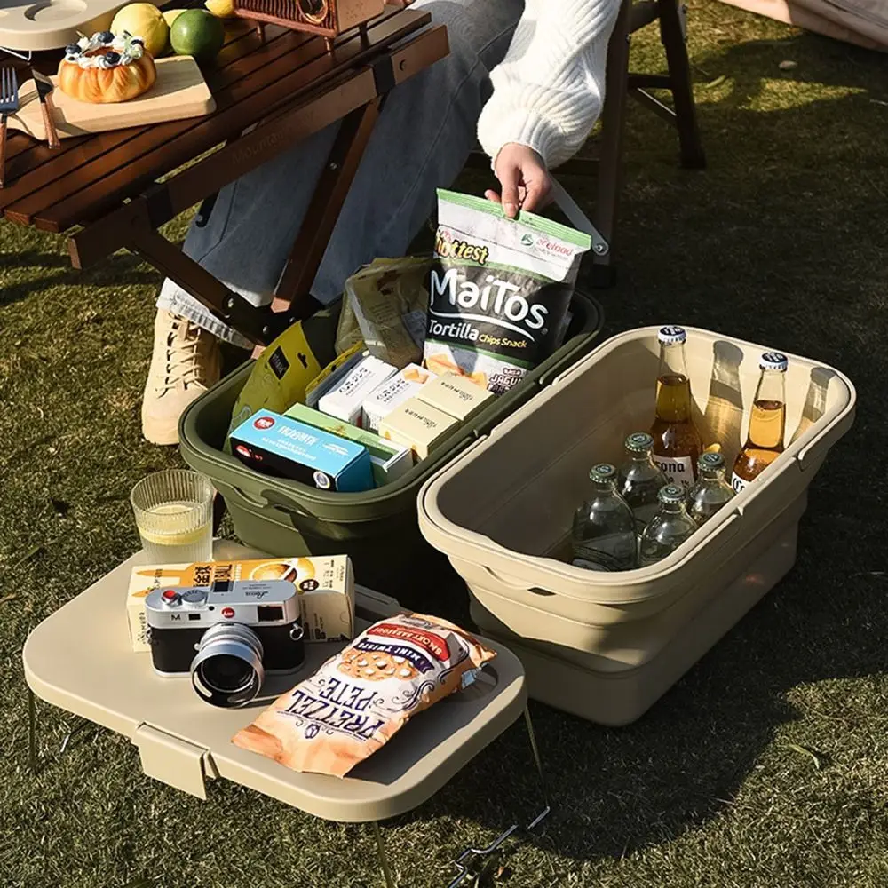 Foldable Outdoor Storage Box Waterproof Large Capacity Picnic Basket Camping Table with Flip-Top Lid Outdoor Organizer Camping
Foldable Outdoor Storage Box Waterproof Large Capacity Picnic Basket Camping Table with Flip-Top Lid Outdoor Organizer Camping