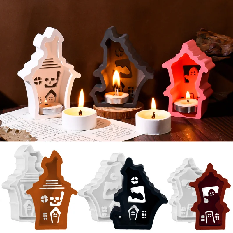 Diy Resin Mold Halloween Hollow Haunted House Candle Holder Plaster Ornament Silicone Mold
Diy Resin Mold Halloween Hollow Haunted House Candle Holder Plaster Ornament Silicone Mold