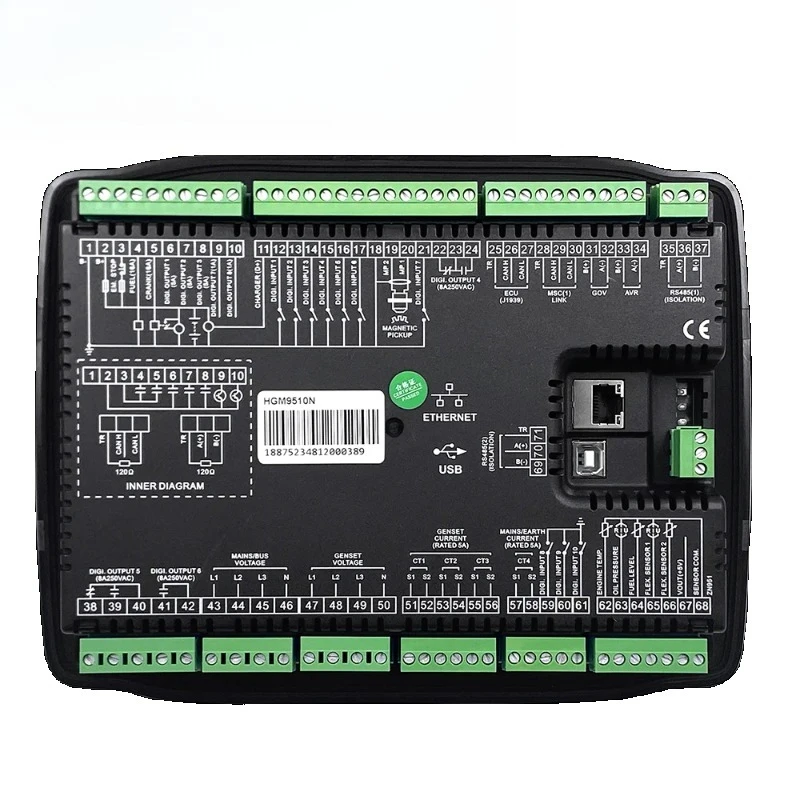 HGM9510N Genset Parallel Controller Multi-unit Generator Parallel Control Module System Replacement Parts
HGM9510N Genset Parallel Controller Multi-unit Generator Parallel Control Module System Replacement Parts