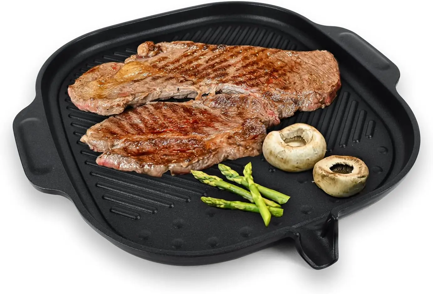 Wide Korean BBQ Grill Pan, Widen Nonstick Coating with Improved Grease Draining Spout
Wide Korean BBQ Grill Pan, Widen Nonstick Coating with Improved Grease Draining Spout