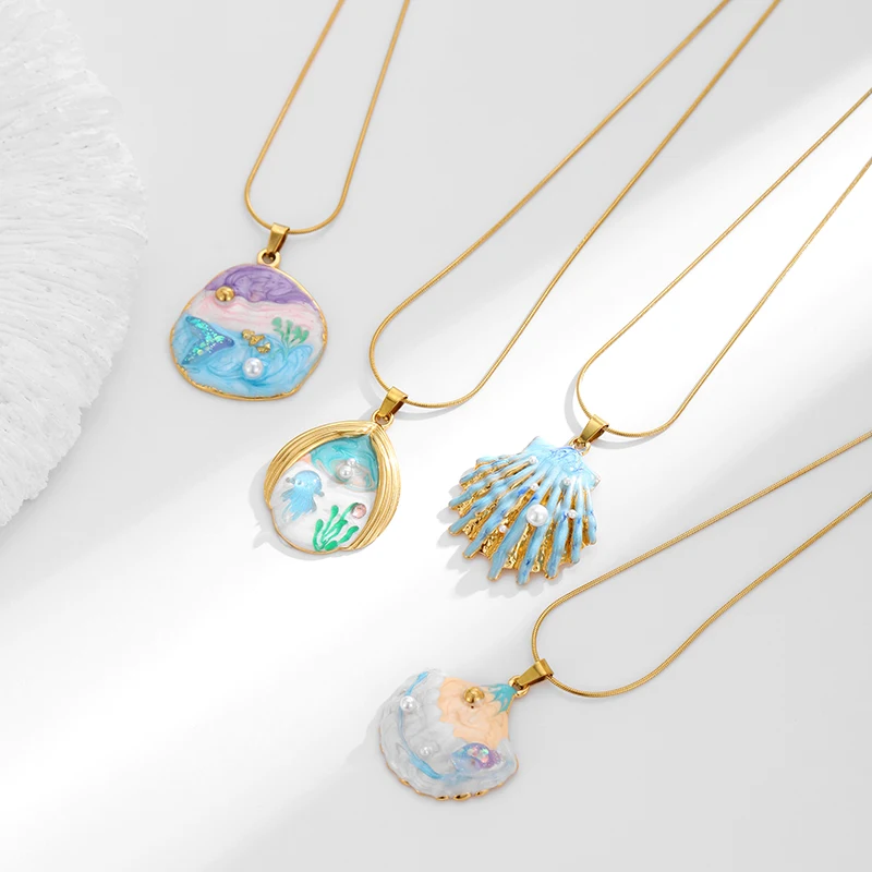 ROXI | Women Charm Necklace New Stainless Steel Colored Shell Jewelry 18k Gold Fashion Accessories Dropshipping
ROXI | Women Charm Necklace New Stainless Steel Colored Shell Jewelry 18k Gold Fashion Accessories Dropshipping