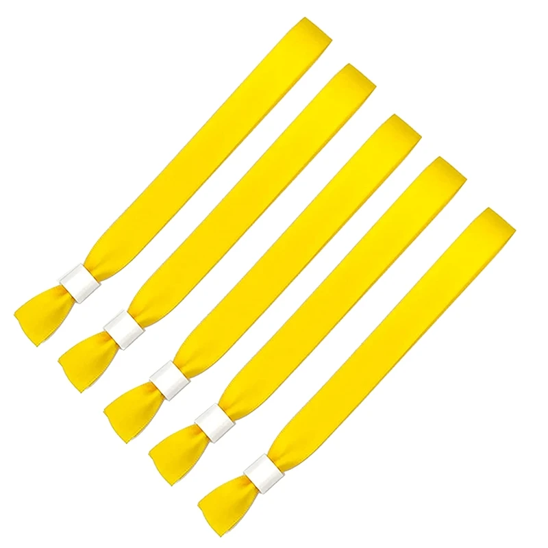 100 Pack Cloth Event Wristband Color Wristbands Without Logo Resistant, (Yellow)
100 Pack Cloth Event Wristband Color Wristbands Without Logo Resistant, (Yellow)