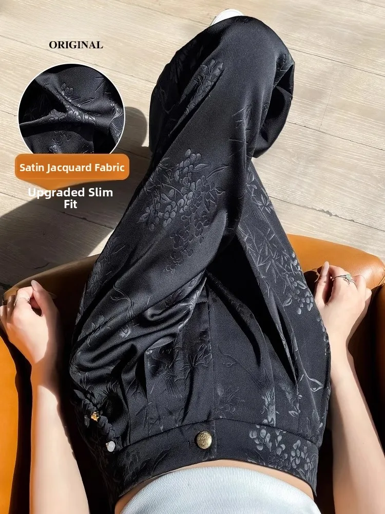 New Chinese Style Ice Silk Thin Version Acetate Wide Leg Pants Women Summer Thin 2025 Floral Satin Straight Leg Pants
New Chinese Style Ice Silk Thin Version Acetate Wide Leg Pants Women Summer Thin 2025 Floral Satin Straight Leg Pants