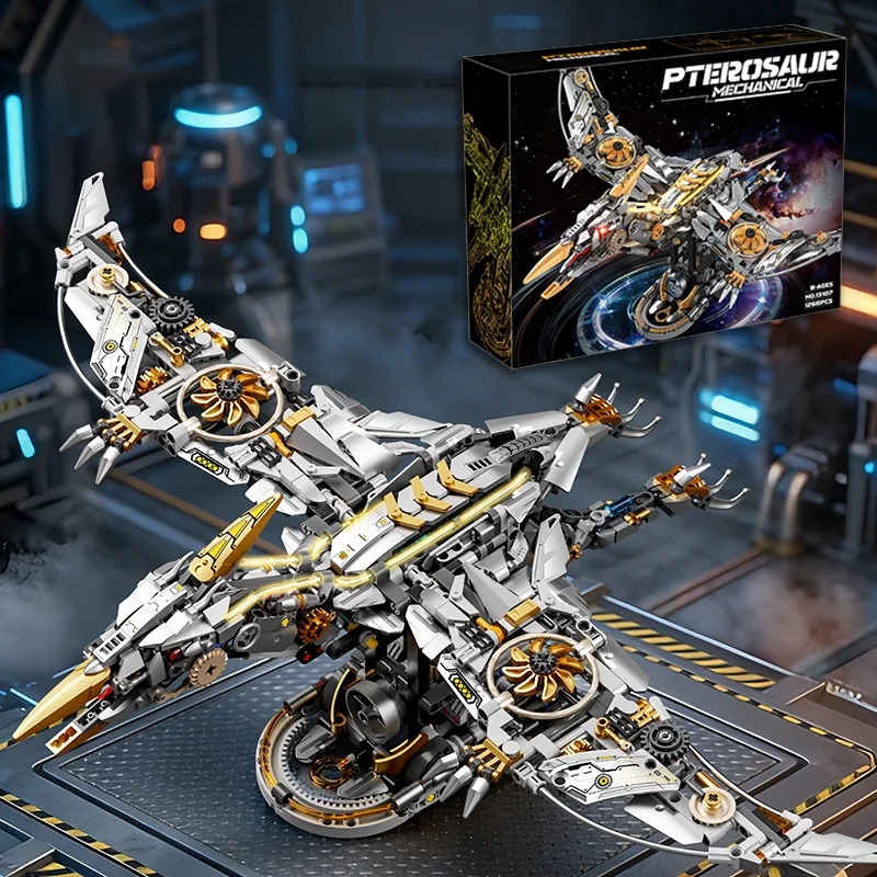 Creative 1266Pcs Mechanical Pterosaur Building Blocks Technical Assembly Pterosaur Dinosaur MOC Bricks Collection Toys Kids Gift
Creative 1266Pcs Mechanical Pterosaur Building Blocks Technical Assembly Pterosaur Dinosaur MOC Bricks Collection Toys Kids Gift