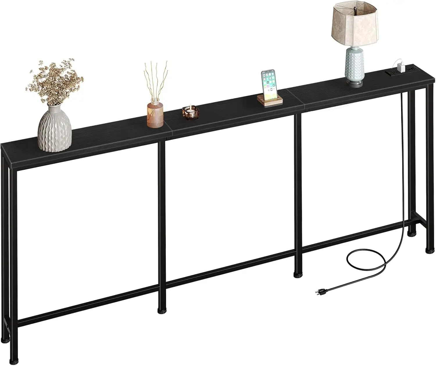 Narrow Console Table with Power Outlet and Charging Station for Hallway or Living Room
Narrow Console Table with Power Outlet and Charging Station for Hallway or Living Room