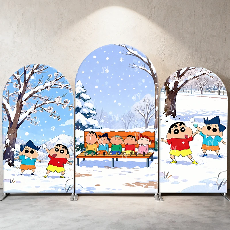 Crayon Shin Chan Snowball Fight Arch Backdrop Cover Friends Winter Play Background Kids Birthday Baby Shower Party Decoration
Crayon Shin Chan Snowball Fight Arch Backdrop Cover Friends Winter Play Background Kids Birthday Baby Shower Party Decoration