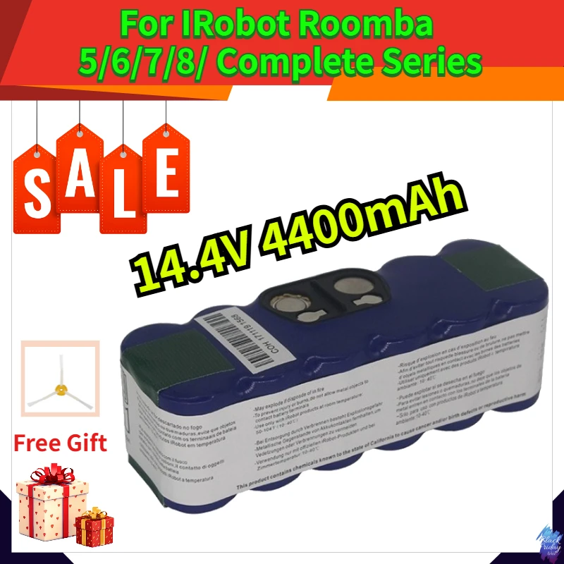 1PCS 14.4V 4400mAh NI-Mh Battery Replacement For IRobot Roomba 529 620 650 770 780 860 870 880 Series Floor Sweeper Battery
1PCS 14.4V 4400mAh NI-Mh Battery Replacement For IRobot Roomba 529 620 650 770 780 860 870 880 Series Floor Sweeper Battery