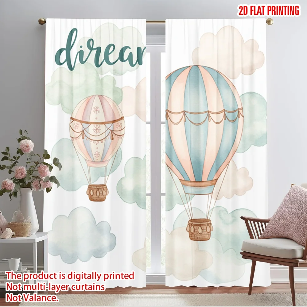2pcs 2D flat printing Window Curtains Dream Hot Air Balloons Adventure 100% Polyester Fabric Without Electricity Seasonal Party
2pcs 2D flat printing Window Curtains Dream Hot Air Balloons Adventure 100% Polyester Fabric Without Electricity Seasonal Party