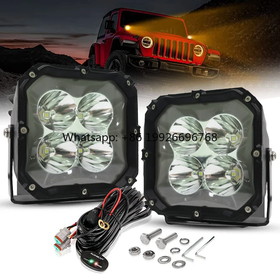 New 5 Inch 80W 12V LED Driving Light Dual Color DRL Spot Beam for 4x4 Off-Road Trucks/IP69 Waterproof Rating
New 5 Inch 80W 12V LED Driving Light Dual Color DRL Spot Beam for 4x4 Off-Road Trucks/IP69 Waterproof Rating