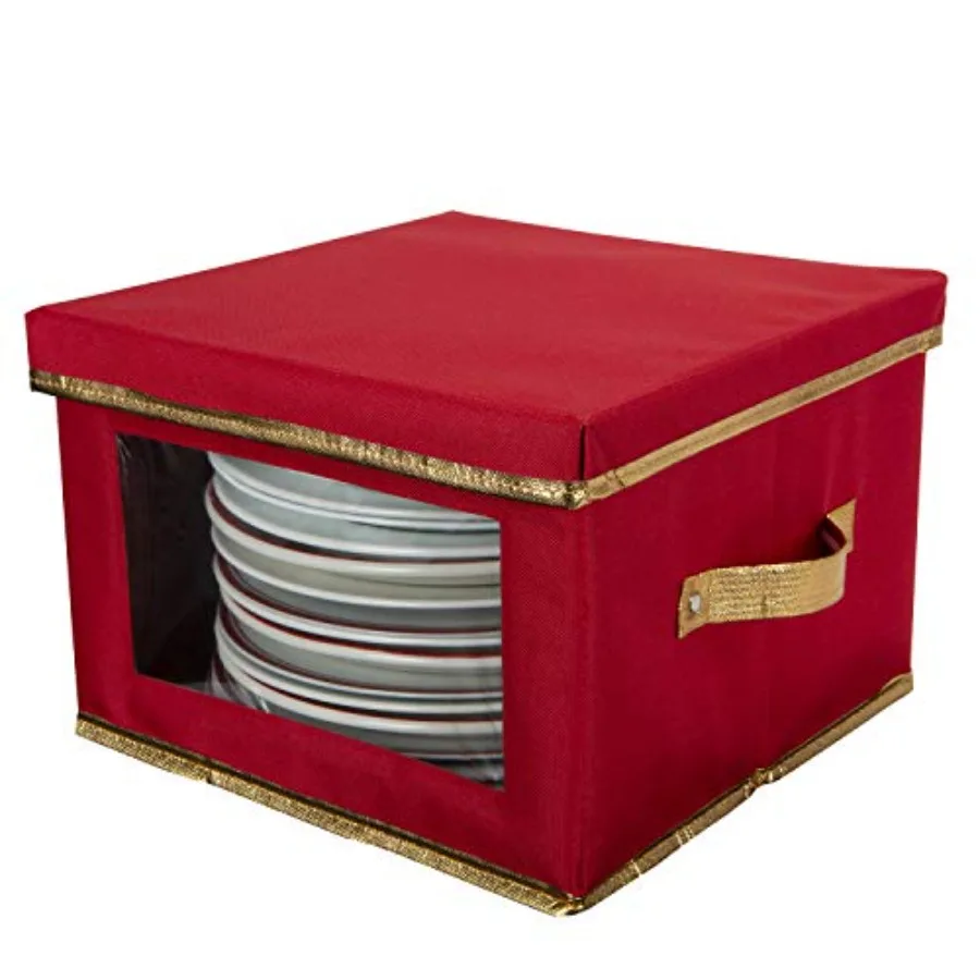 Holiday ware Storage Box 12.2 Inch Christmas China 12 Felt Dividers Tableware Setting Red
Holiday ware Storage Box 12.2 Inch Christmas China 12 Felt Dividers Tableware Setting Red