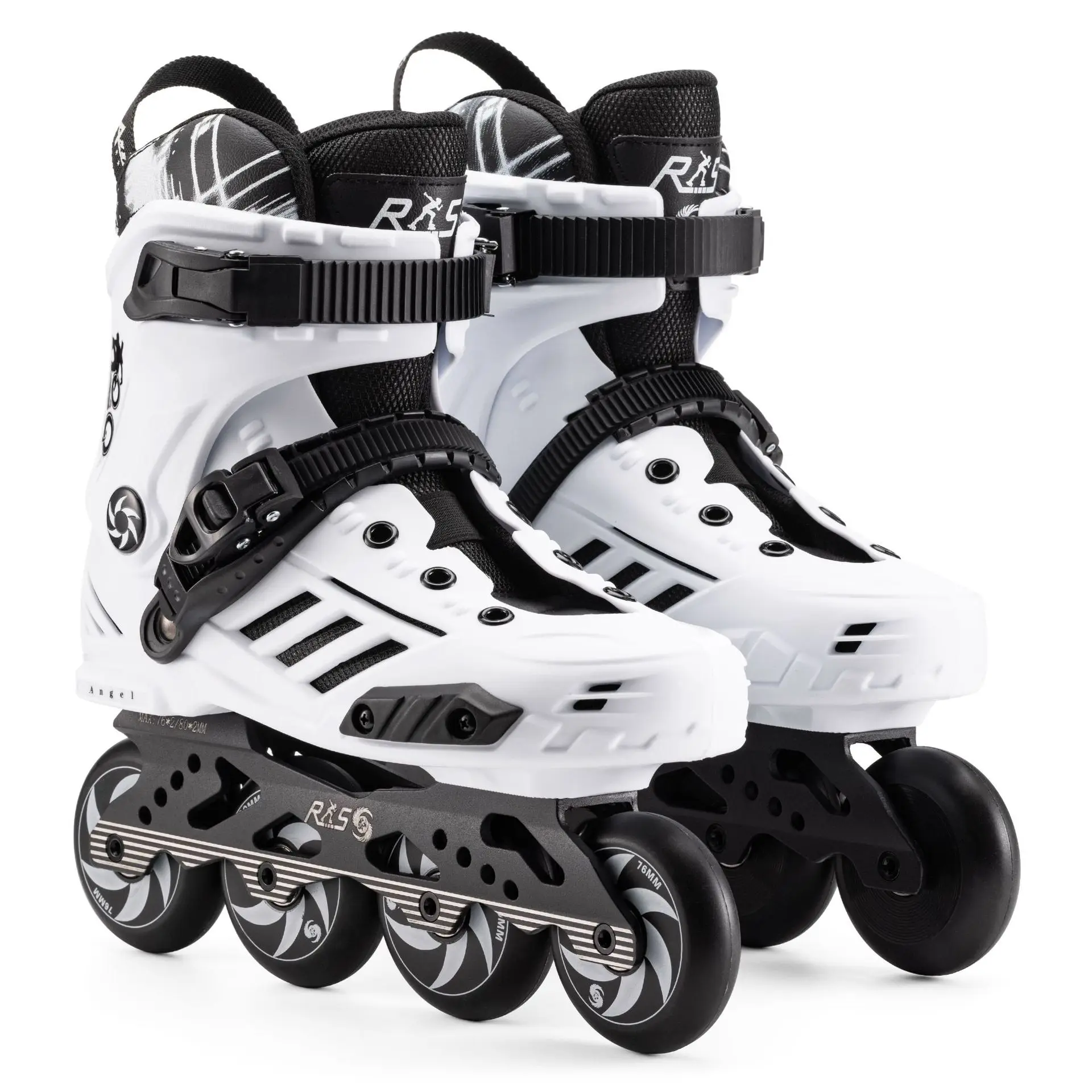 Adult Students Skates Men's and Women's Professional Slalom Inline Roller Skates Cool Black and White
Adult Students Skates Men's and Women's Professional Slalom Inline Roller Skates Cool Black and White