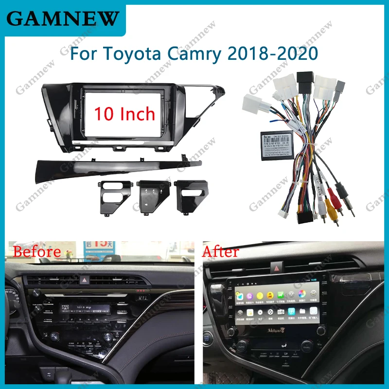 10 Inch Car Frame Fascia Adapter Canbus Box Decoder Android Radio Dash Fitting Panel Kit For Toyota Camry 2018-2020
10 Inch Car Frame Fascia Adapter Canbus Box Decoder Android Radio Dash Fitting Panel Kit For Toyota Camry 2018-2020