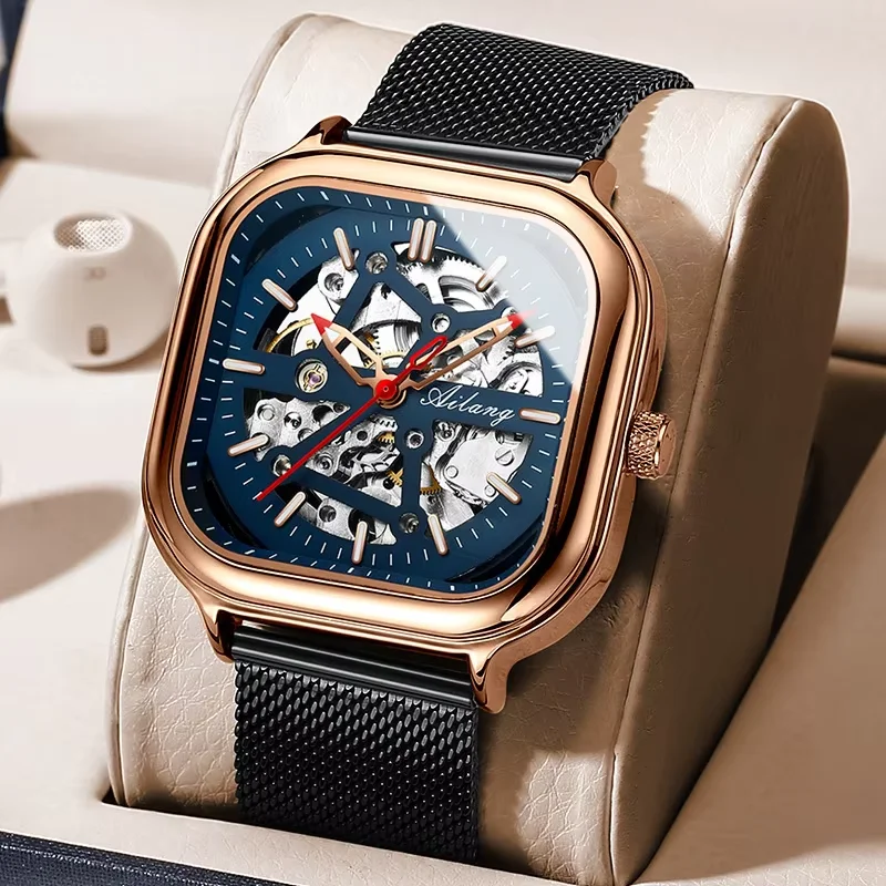 AILANG Men's Sport Chronograph Wrist Watch For Men Army Silicone strap Square Mechanical Stop Watch Clock Man Relogios Masculino
AILANG Men's Sport Chronograph Wrist Watch For Men Army Silicone strap Square Mechanical Stop Watch Clock Man Relogios Masculino
