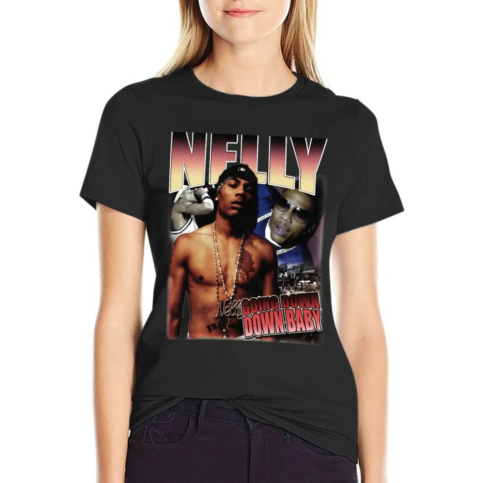 Nelly 90s Vintage Classic T-Shirt sweat graphics tees Women's cotton t-shirt
Nelly 90s Vintage Classic T-Shirt sweat graphics tees Women's cotton t-shirt