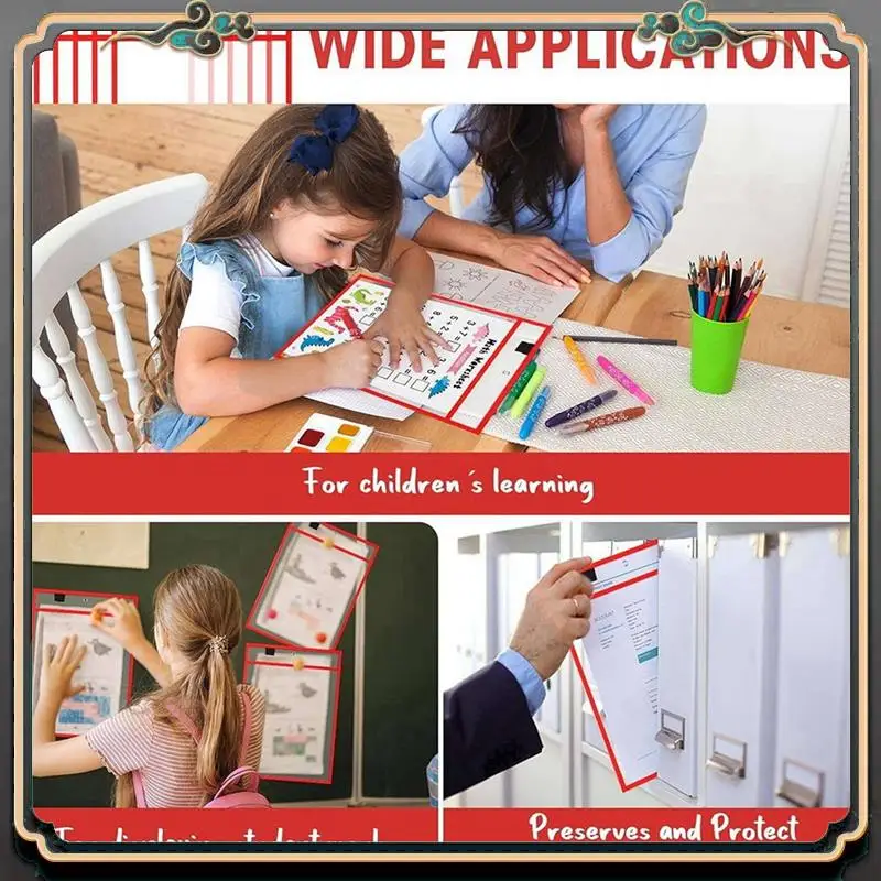 Reliable-50PCS File Folders 24X32cm Work Note Holder Dry Erase Pockets For Teachers Work Classroom Organization Supplies A
Reliable-50PCS File Folders 24X32cm Work Note Holder Dry Erase Pockets For Teachers Work Classroom Organization Supplies A