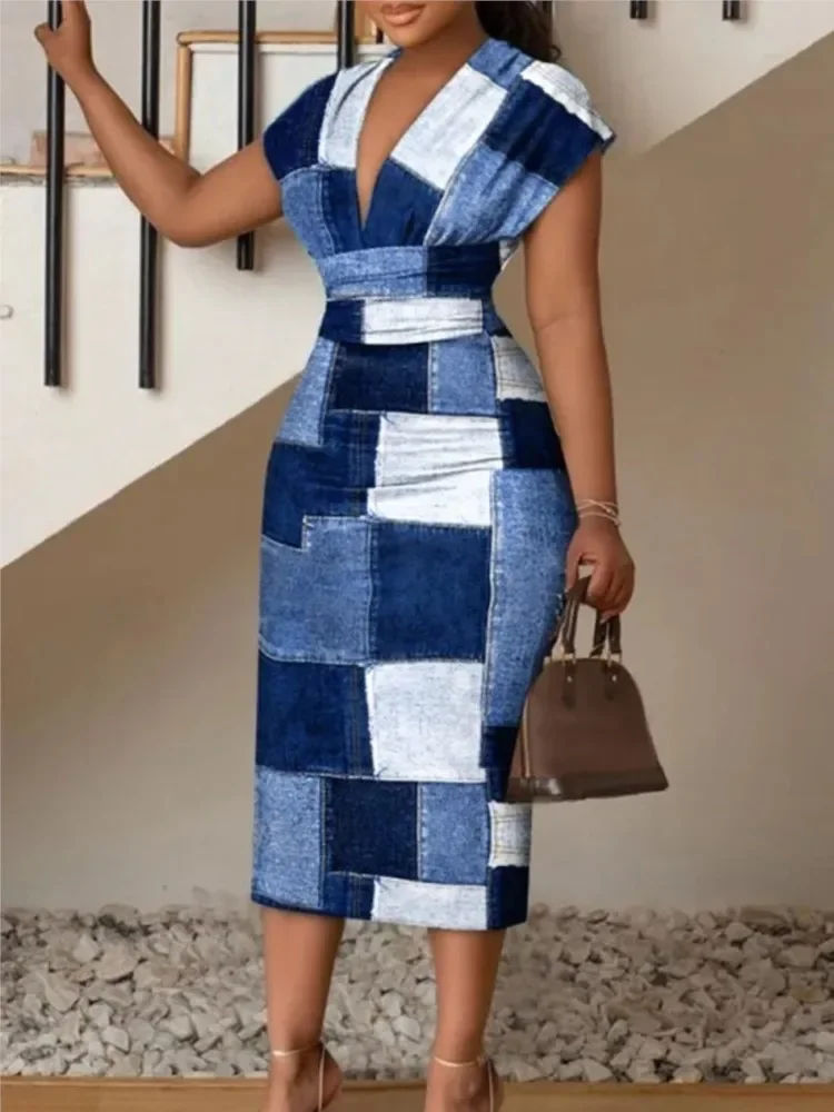 Sexy V Neck Sleeveless Dress Office Lady Spring Summer Fashion Elegant Buns Printing Dresses For Women 2025
Sexy V Neck Sleeveless Dress Office Lady Spring Summer Fashion Elegant Buns Printing Dresses For Women 2025