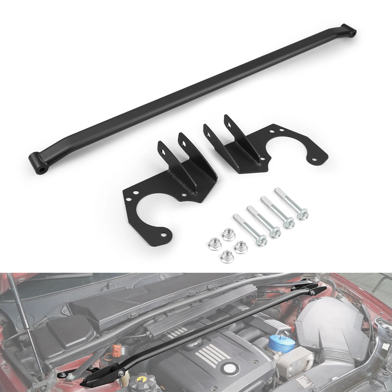 BEVINSEE Front Upper Strut Bar Brace for BMW E90 E92 E91 E93 3 Series 2005-2013 323i 325i 328i 330i
BEVINSEE Front Upper Strut Bar Brace for BMW E90 E92 E91 E93 3 Series 2005-2013 323i 325i 328i 330i