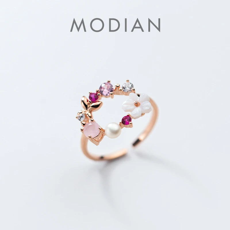 Modian 925 Sterling Silver Luxury Flower Opal Enamel Free Size Finger Rings For Women Exquisite Crystal Rose Gold Color Jewelry
Modian 925 Sterling Silver Luxury Flower Opal Enamel Free Size Finger Rings For Women Exquisite Crystal Rose Gold Color Jewelry