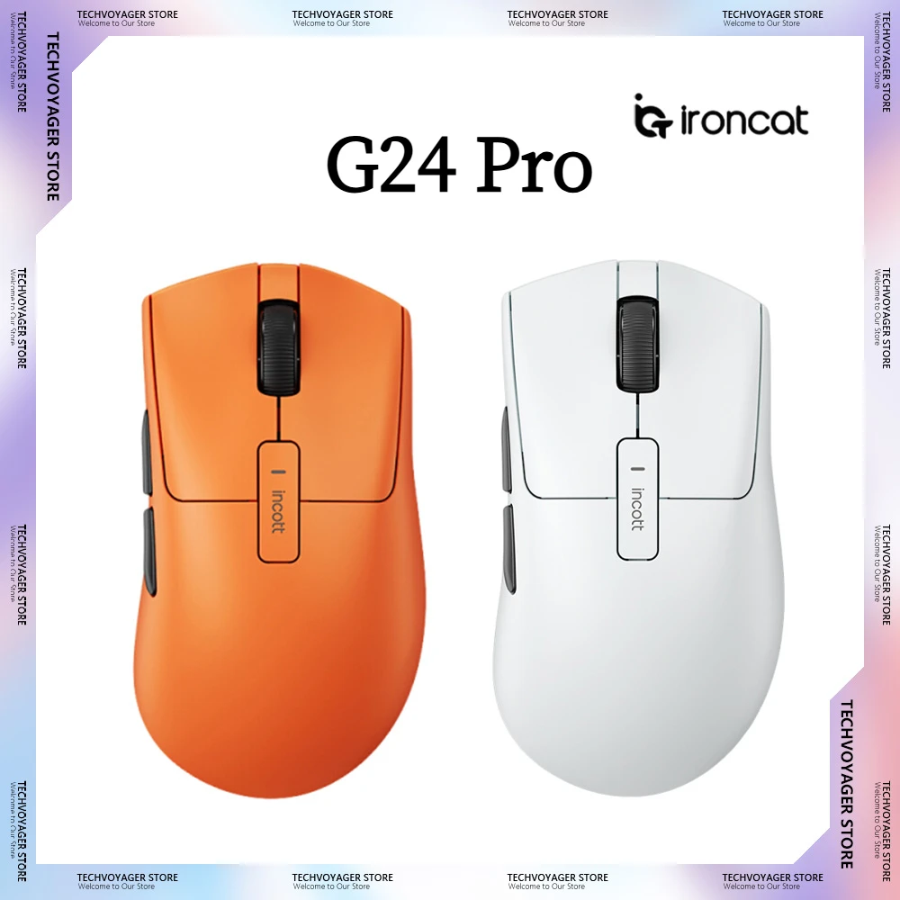 Игровая мышь Incott G24 Pro Paw3395 с горячей заменой, эргономичная, с низкой задержкой, легкая, беспроводная, двухрежимная, для ПК, подарки для киберспорта
Игровая мышь Incott G24 Pro Paw3395 с горячей заменой, эргономичная, с низкой задержкой, легкая, беспроводная, двухрежимная, для ПК, подарки для киберспорта