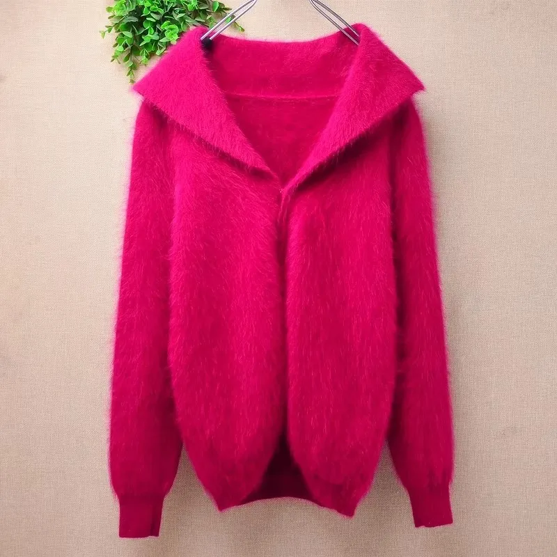 Ladies Women Autumn Winter Fashion Hairy Angora Rabbit Hair Knitted Turn-Down Neck Slim Cardigans Sweater Jacket Pull Tops
Ladies Women Autumn Winter Fashion Hairy Angora Rabbit Hair Knitted Turn-Down Neck Slim Cardigans Sweater Jacket Pull Tops