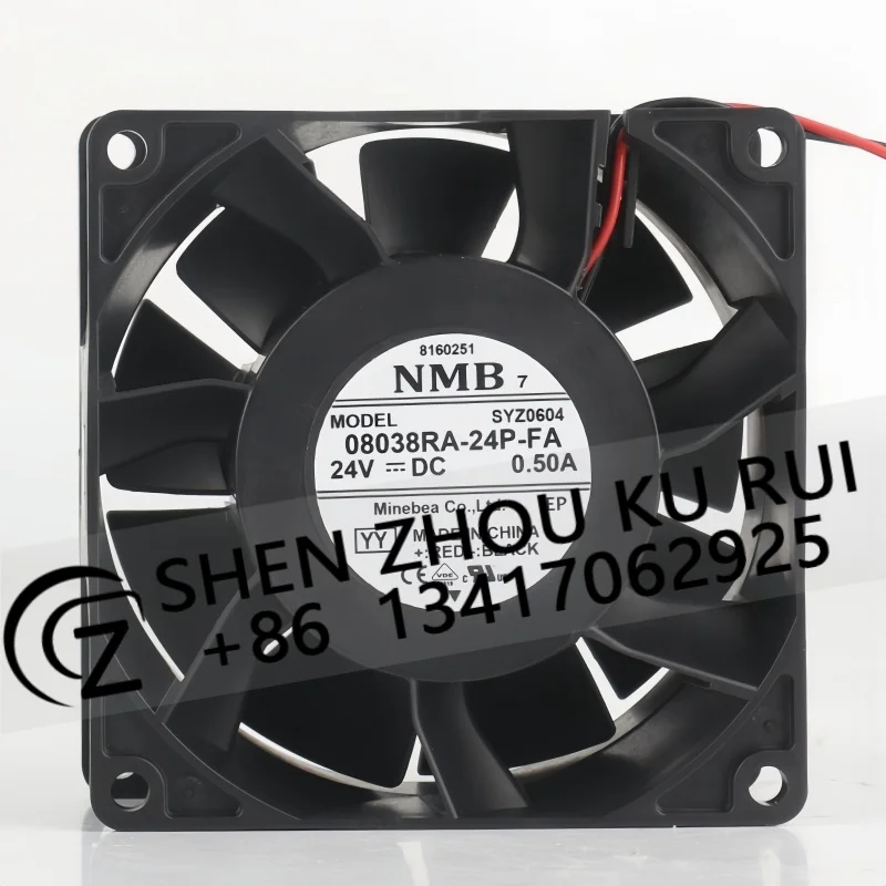 Original NMB 8038 08038RA-24P-FA 24V 0.50A 80X80X38MM frequency converter temperature control cooling fan 8CM Two-wire
Original NMB 8038 08038RA-24P-FA 24V 0.50A 80X80X38MM frequency converter temperature control cooling fan 8CM Two-wire