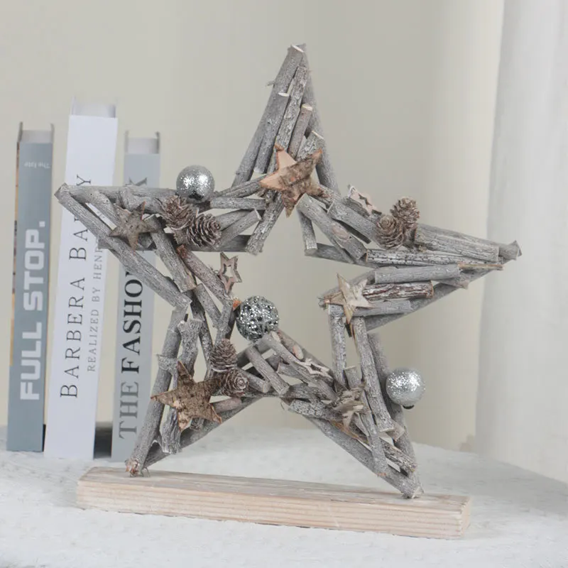 Nordic Style Christmas Decorations and Ornaments, Handmade Driftwood Pentagram Pendants, Home and Leisure Hall Decorations
Nordic Style Christmas Decorations and Ornaments, Handmade Driftwood Pentagram Pendants, Home and Leisure Hall Decorations