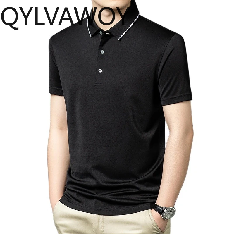 QYLVAWOY Premium Polo Shirt 100%mulberry Silk Men's Shirts Short Sleeve New Summer Tops Polo Shirts for Man Casual T Shirt Homme
QYLVAWOY Premium Polo Shirt 100%mulberry Silk Men's Shirts Short Sleeve New Summer Tops Polo Shirts for Man Casual T Shirt Homme