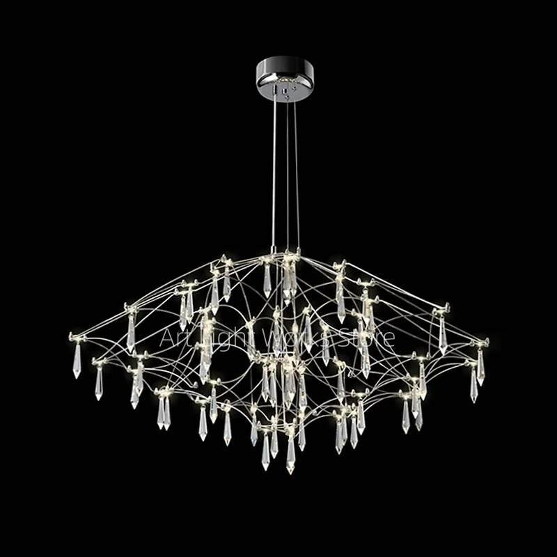 Modern luxury living room chandelier creative art French crystal high-end villa duplex staircase dining room bedroom
Modern luxury living room chandelier creative art French crystal high-end villa duplex staircase dining room bedroom