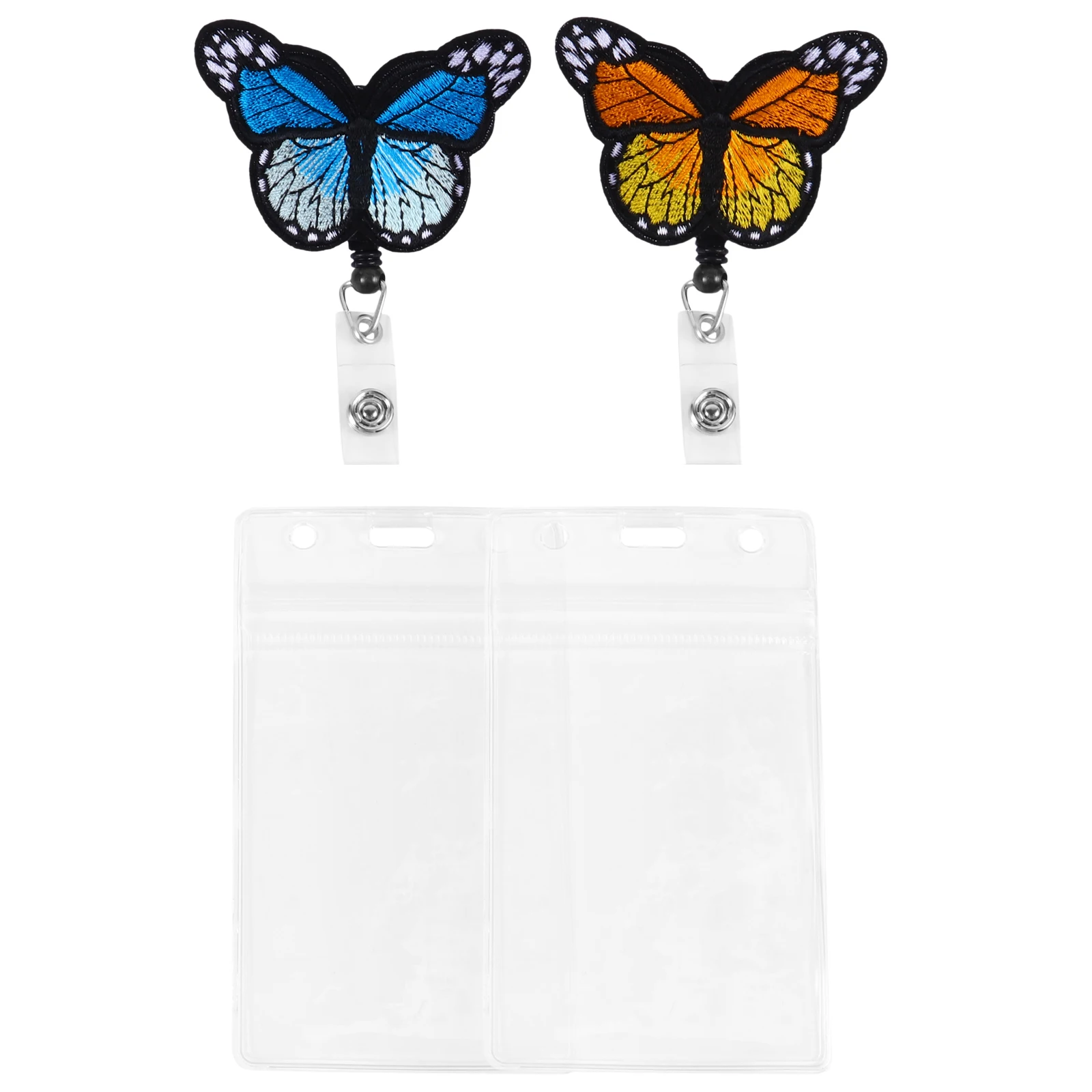 2 Sets Retractable Badge Holder Butterfly Colorful ID Deduction Mini Tag Reel Student
2 Sets Retractable Badge Holder Butterfly Colorful ID Deduction Mini Tag Reel Student
