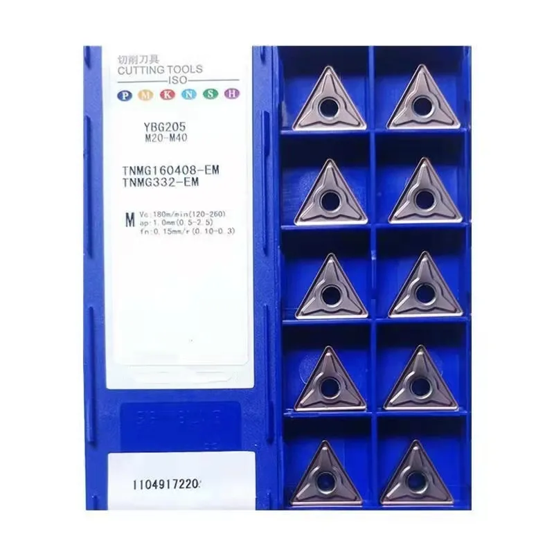 TNMG160404-EF TNMG160408-EF YBG205 TNMG160404-EM TNMG160408-EM 100% original ZCC.CT Carbide Insert Processing: Stainless Steel.
TNMG160404-EF TNMG160408-EF YBG205 TNMG160404-EM TNMG160408-EM 100% original ZCC.CT Carbide Insert Processing: Stainless Steel.