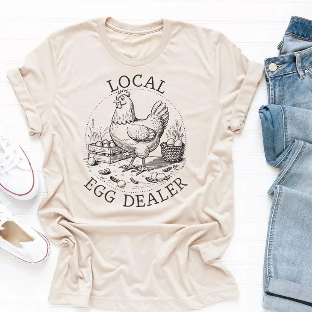 Local Egg Dealer Funny Shirt Retro Chicken TShirt Easter Egg T-Shirt Support Local Egg Shirts Men Women Summer Cotton Tee Tops 
Local Egg Dealer Funny Shirt Retro Chicken TShirt Easter Egg T-Shirt Support Local Egg Shirts Men Women Summer Cotton Tee Tops