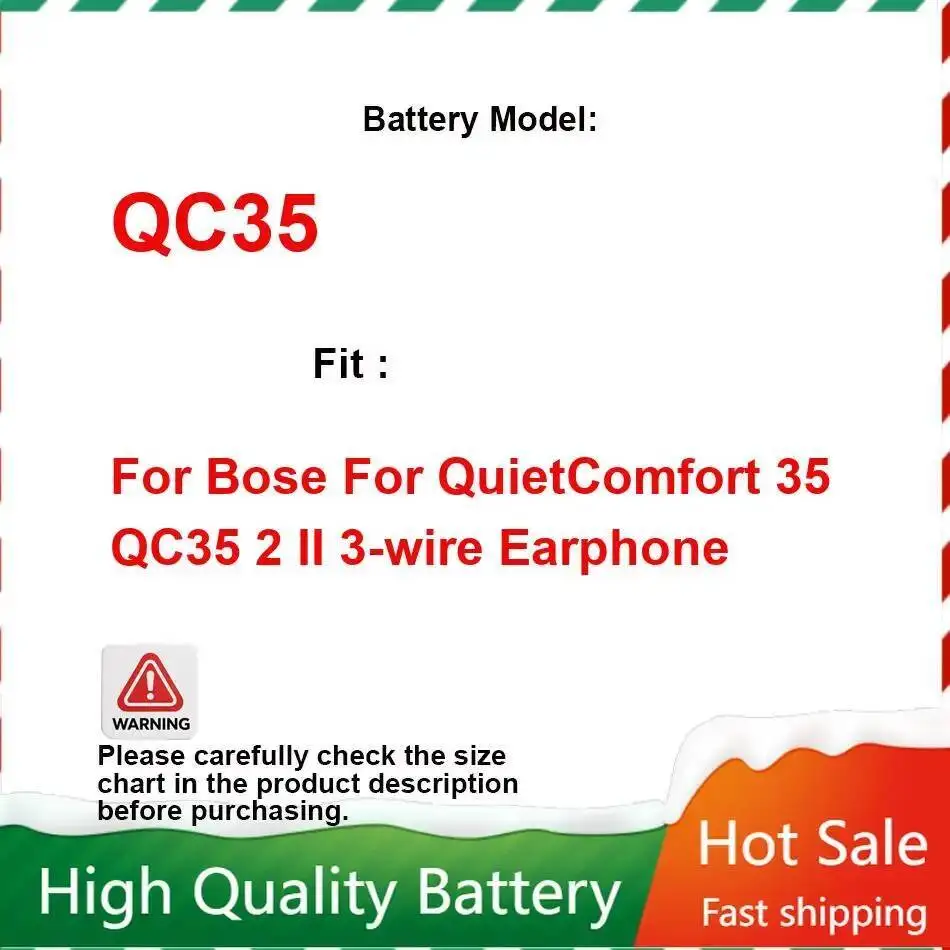 Аккумулятор для гарнитуры 550 мАч для Bose QuietComfort QC35 и QC35 II, 3-проводной аккумулятор QC35, долговечный и сменный аккумулятор
Аккумулятор для гарнитуры 550 мАч для Bose QuietComfort QC35 и QC35 II, 3-проводной аккумулятор QC35, долговечный и сменный аккумулятор