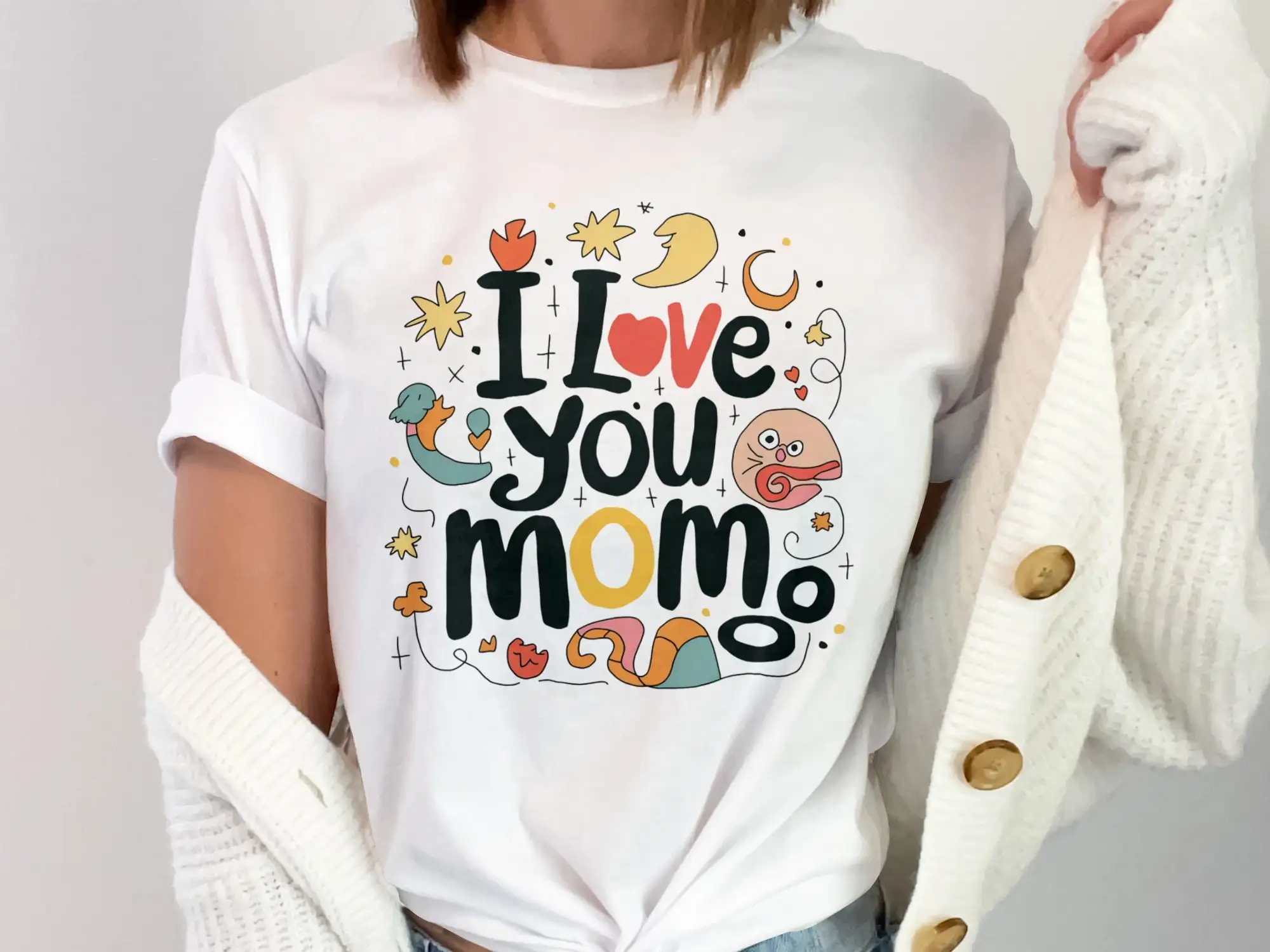 I Love You Mom T Shirt Cute Mothers Day Colorful Stars And Hearts Design Womens Fashion Top
I Love You Mom T Shirt Cute Mothers Day Colorful Stars And Hearts Design Womens Fashion Top
