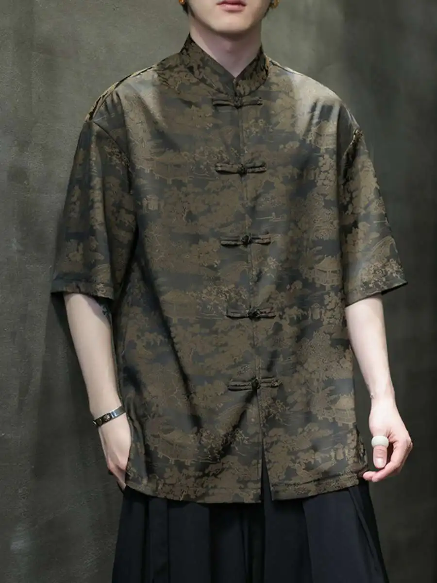 New Summer Thin Large Size Men's Handmade Button ort Sve irt Youth New Chinese Sle Upper Body Casual Ethnic Clothing
New Summer Thin Large Size Men's Handmade Button ort Sve irt Youth New Chinese Sle Upper Body Casual Ethnic Clothing