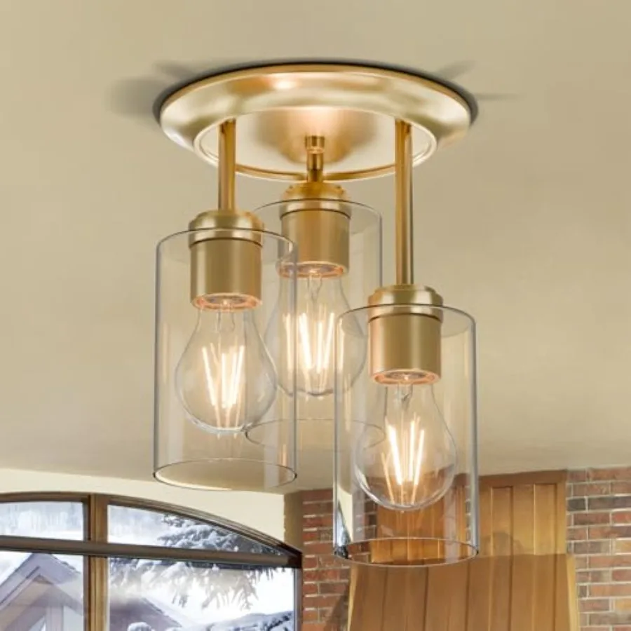 3-Lights Semi Flush Mount Ceiling Light Fixture, Light Fixtures, Ceiling Light for Kitchen, Foyer, Entryway, Farmhouse, Home De
3-Lights Semi Flush Mount Ceiling Light Fixture, Light Fixtures, Ceiling Light for Kitchen, Foyer, Entryway, Farmhouse, Home De