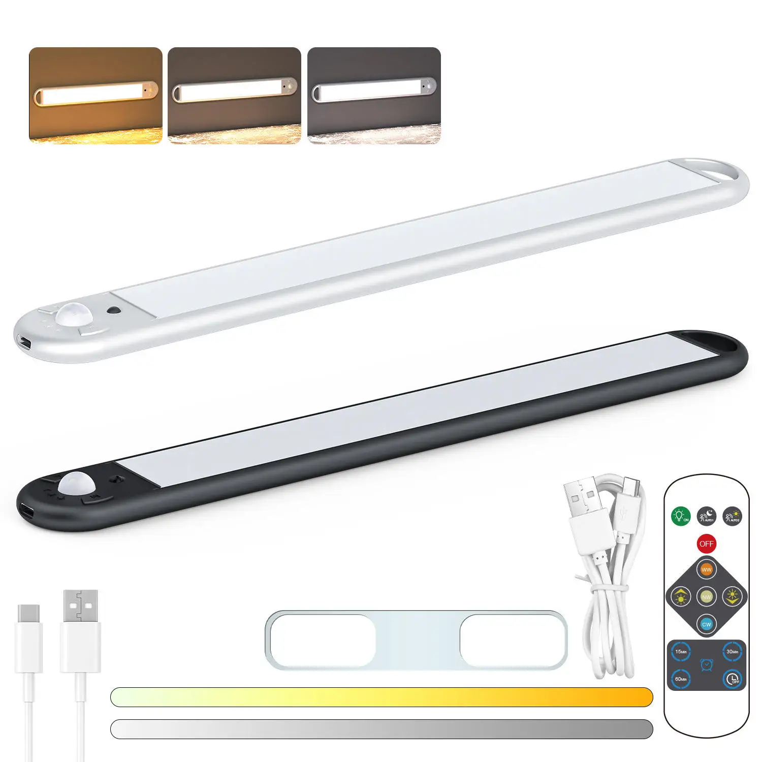 Motion Sensor LED Under Cabinet Night Lamp 2200mAh Type-C Rechargeable 3 Colors Kitchen Light Magnetic For Bedroom Closet Decor
Motion Sensor LED Under Cabinet Night Lamp 2200mAh Type-C Rechargeable 3 Colors Kitchen Light Magnetic For Bedroom Closet Decor