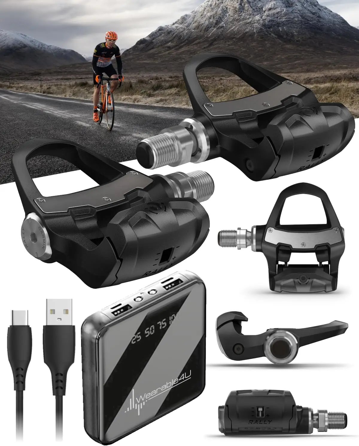 Power Meter Pedals with Wearable4U PowerBank Bundle Advanced Cycling Dynamics Left Right Balance Look KEO Cleat Compatible
Power Meter Pedals with Wearable4U PowerBank Bundle Advanced Cycling Dynamics Left Right Balance Look KEO Cleat Compatible