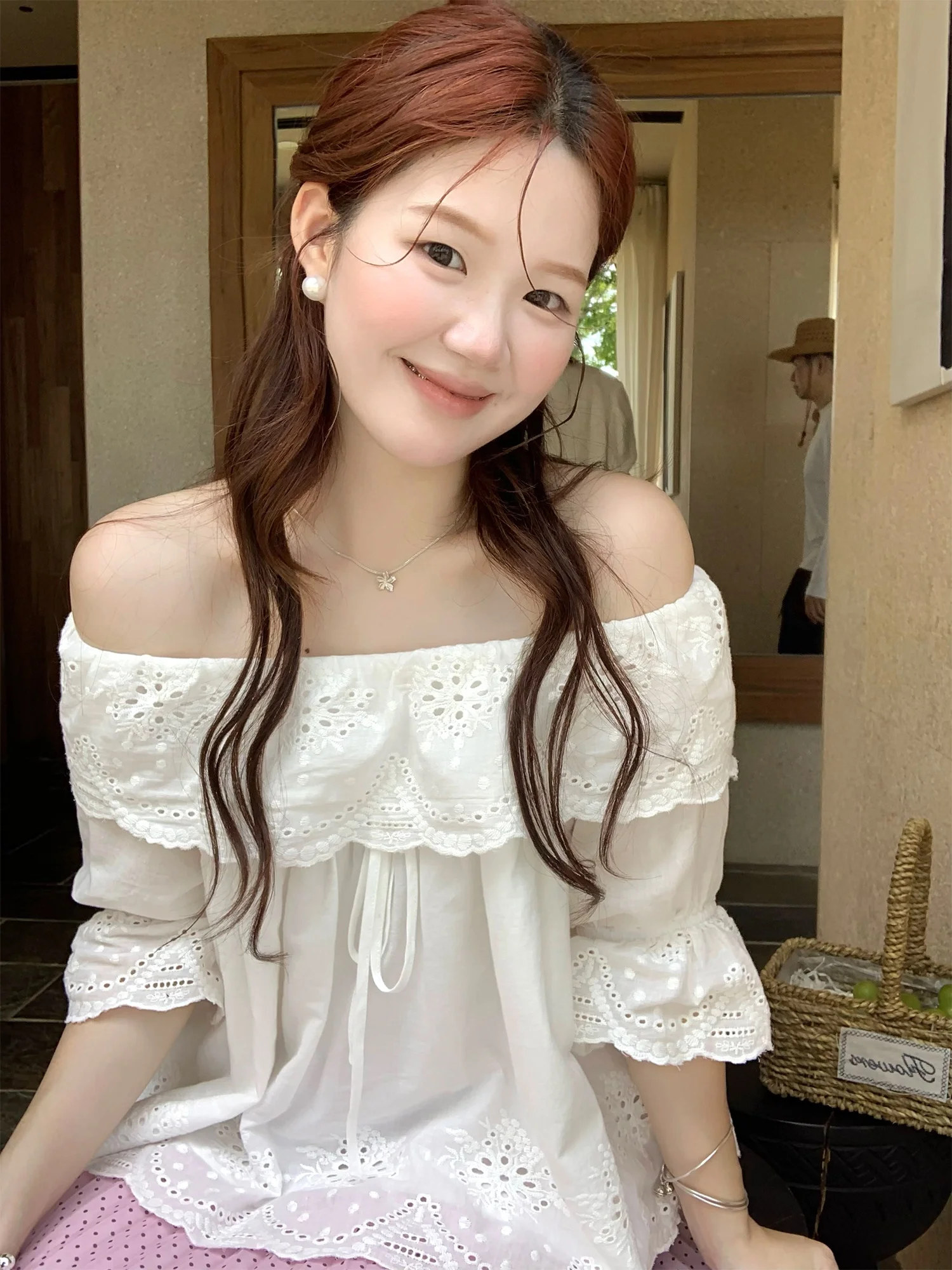 Hhhhvooo Korean Style Pure Cotton One Shoulder Loose Gentle Temperament Top Almond Camellia Embroidery Chiffon Blouse
Hhhhvooo Korean Style Pure Cotton One Shoulder Loose Gentle Temperament Top Almond Camellia Embroidery Chiffon Blouse