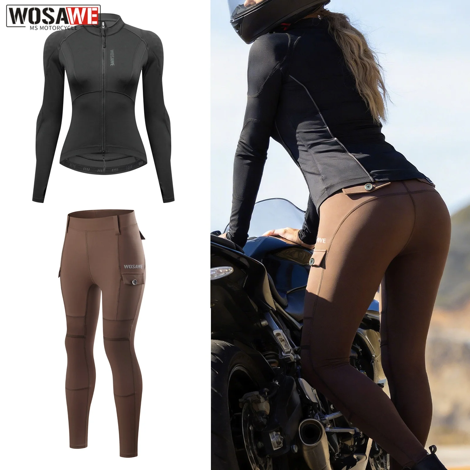 WOSAWE Women Motorcycle Jacket and Pants Set Summer Mesh Breathable Shirts Street Riding Clothes Sports Suit
WOSAWE Women Motorcycle Jacket and Pants Set Summer Mesh Breathable Shirts Street Riding Clothes Sports Suit
