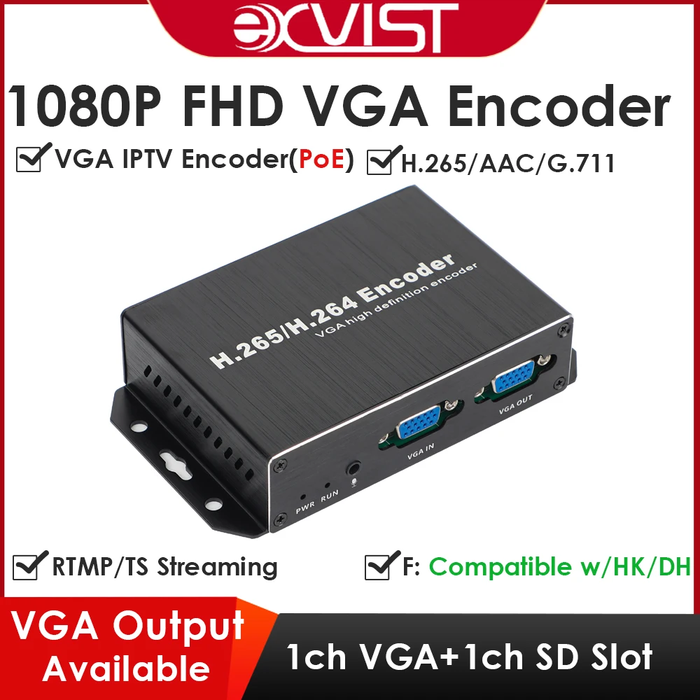 H.265 1080P 60 кадров в секунду PoE VGA-кодер с VGA-петлей, для прямой трансляции, трансляции, видеоконференций, видеонаблюдения, цифровых вывесок
H.265 1080P 60 кадров в секунду PoE VGA-кодер с VGA-петлей, для прямой трансляции, трансляции, видеоконференций, видеонаблюдения, цифровых вывесок