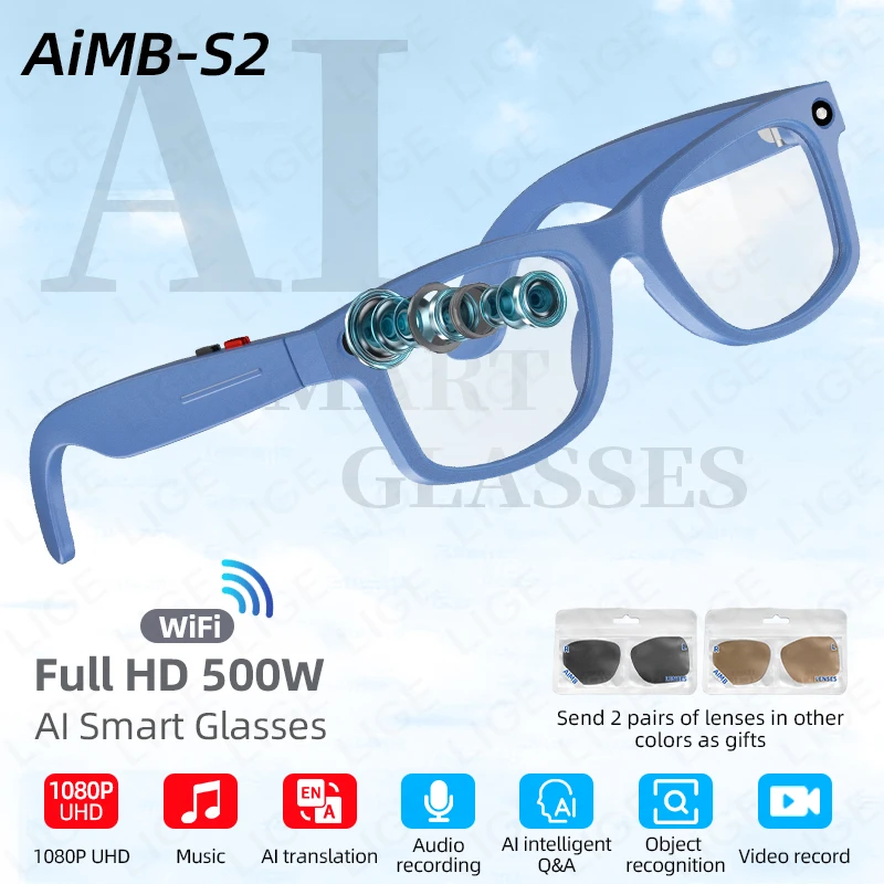 2026 AI Smart Glasses with Video Photography 500W HD Camera Interactive Translation Feature for Intelligent Communication New
2026 AI Smart Glasses with Video Photography 500W HD Camera Interactive Translation Feature for Intelligent Communication New