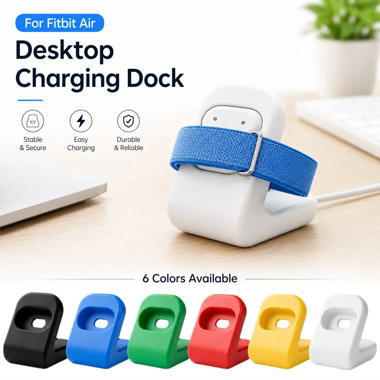 For Fitbit Air Smart Watch Charging Stand Non-Slip Desktop Cradle Compact 2-in-1 Holder Minimalist Design White Black Colors
For Fitbit Air Smart Watch Charging Stand Non-Slip Desktop Cradle Compact 2-in-1 Holder Minimalist Design White Black Colors