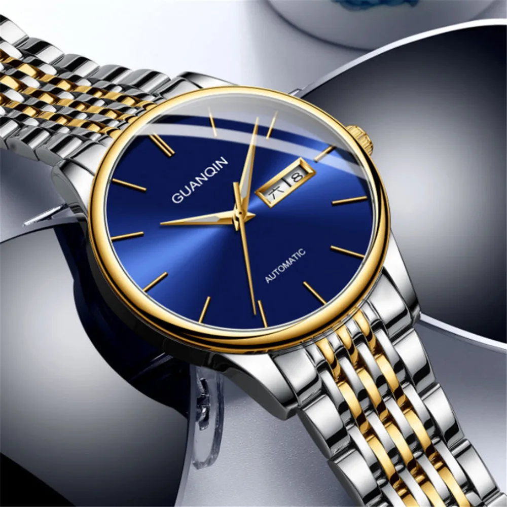 GUANQIN Luxury Men Automatic Self-wind Sapphire Watch Black Stainless Steel Waterproof Sports Business Mechanical Wristwatch
GUANQIN Luxury Men Automatic Self-wind Sapphire Watch Black Stainless Steel Waterproof Sports Business Mechanical Wristwatch