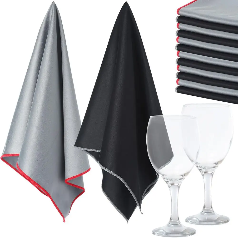 Упаковка из 6 больших салфеток для чистки бокалов из микрофибры, 25x20 дюймов, безворсовая для сушки бокалов и стеклянной посуды, черный и серый
Упаковка из 6 больших салфеток для чистки бокалов из микрофибры, 25x20 дюймов, безворсовая для сушки бокалов и стеклянной посуды, черный и серый