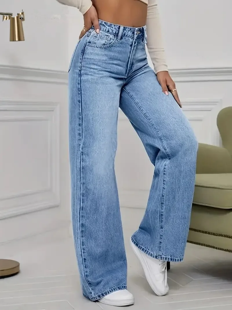 2026 New Washed Sky Blue Loose Casual Wide Leg Jeans for Women Comfortable Fashionable Denim Trousers
2026 New Washed Sky Blue Loose Casual Wide Leg Jeans for Women Comfortable Fashionable Denim Trousers