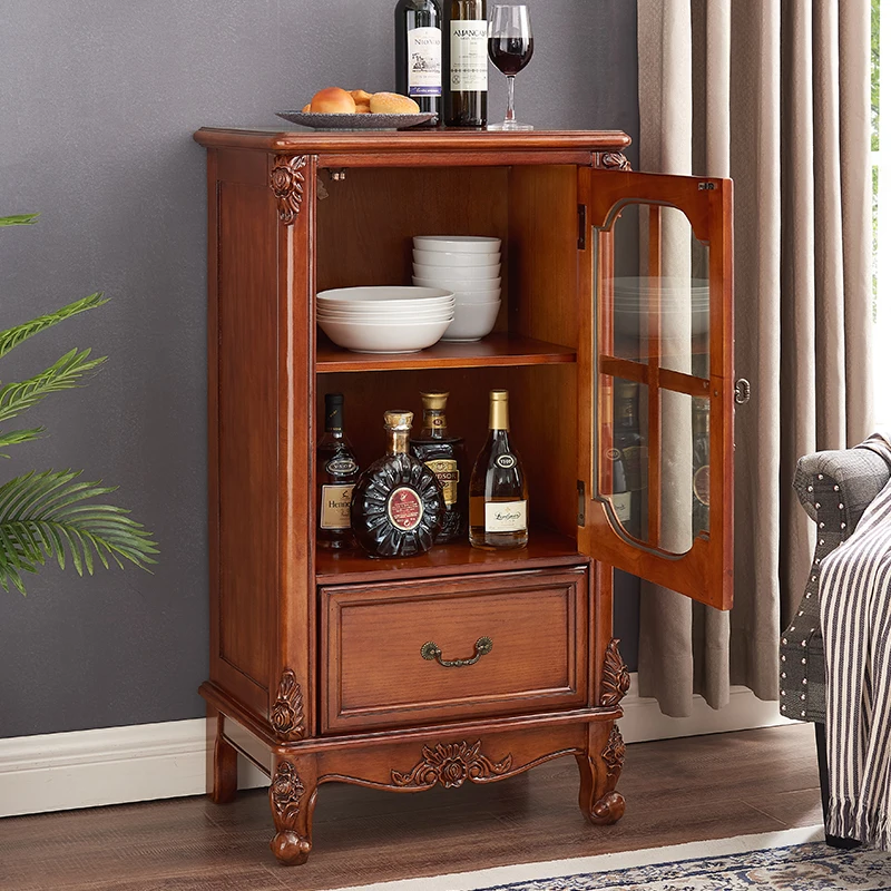 American small wine cabinet European light luxury floor-to-ceiling all-solid wood side cabinet wine cabinet household wall livin
American small wine cabinet European light luxury floor-to-ceiling all-solid wood side cabinet wine cabinet household wall livin